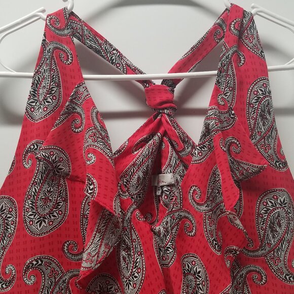 KUT from the Kloth Boho Paisley Cascade Ruffle Tank Top - Picture 4 of 16